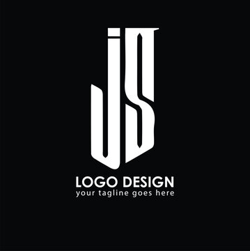 JS JS Logo Design, Creative Minimal Letter JS JS Monogram
