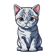 Obraz na płótnie Canvas Cute cat vector illustration
