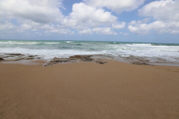 Coast of the Mediterranean Sea in northern Israel.
