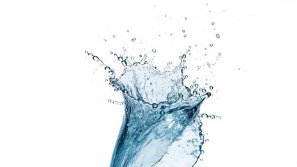 Fototapeta na wymiar AI Generative Illustration of a Creative Photo of Splash with Stunning Water Splash Isolated on White Background 