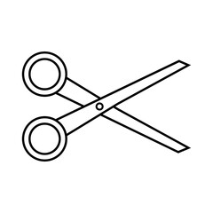 Scissors icon on white.