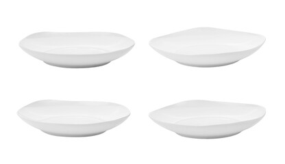 empty plate on transparent png