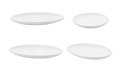 set of plate on transparent png