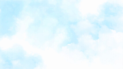 Background with clouds on blue sky. Vector background