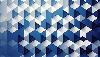 Generative AI, Minimalist Blue and White Geometric Gradient Pattern