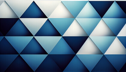 Obraz premium Generative AI, Minimalist Blue and White Geometric Gradient Pattern