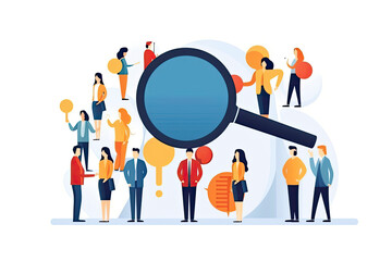 Human resources requirements. Management concept. Miniature people