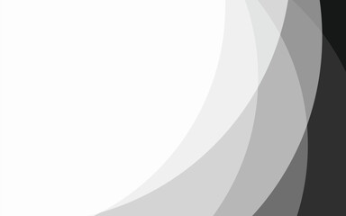 Minimalist Dark Gray to White Gradient Circles - Modern Abstract Vector Banner