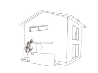 線画の住宅