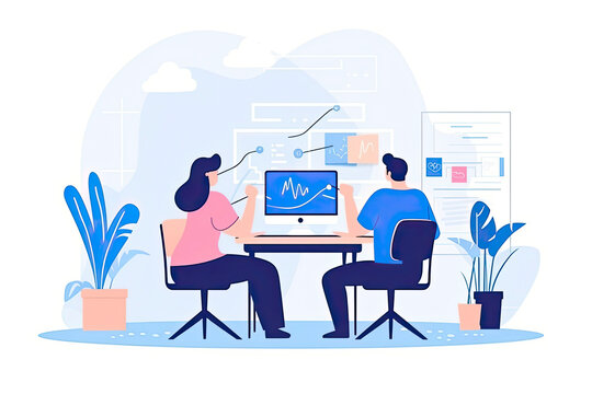 people connecting together, learning or meeting online with teleconference, video conference remote working