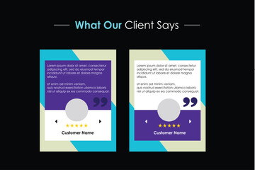 Creative Testimonial banner, Quote ,Social Media Testimonial Banner Template Editable Vector Illustration
