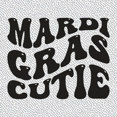 Mardi Gras Cutie Groovy T-shirt Graphic