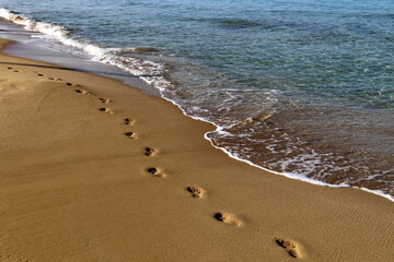 Coast of the Mediterranean Sea in northern Israel.