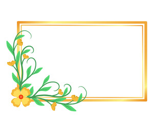 Frame Background with Floral Illustration
