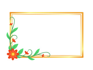 Frame Background with Floral Illustration
