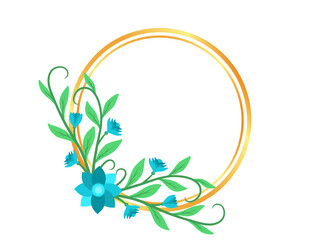 Frame Background with Floral Illustration
