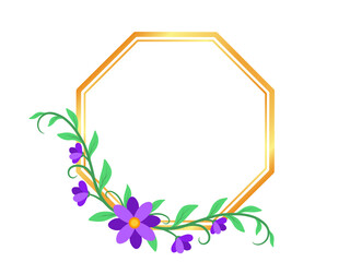 Flower Background with Frame Illustration