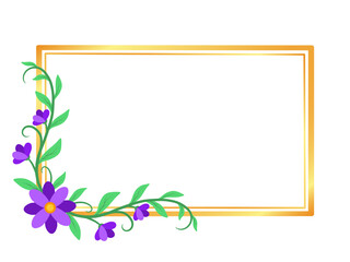 Floral Background with Frame Illustration