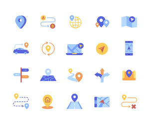 Colored navigation icons
