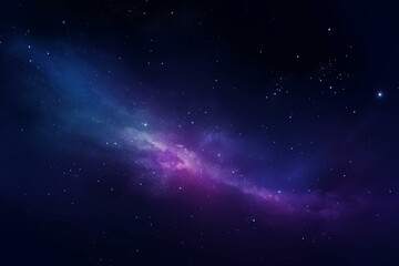 Fototapeta na wymiar Night Sky, Universe filled with stars, nebula and galaxy, Space Blue Purple Background, Illustration generativ ai. Generative AI