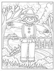 Scarecrow coloring book