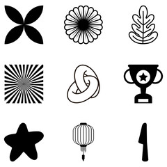 set of icons for design