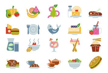 Colored food stickers