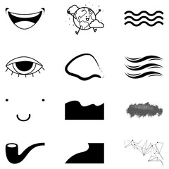 set of decorative designs