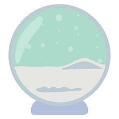 Christmas snow globe. Snow globe cartoon