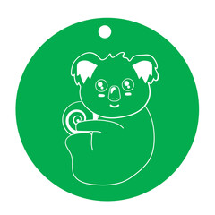 Koala bear Christmas bauble silhouette