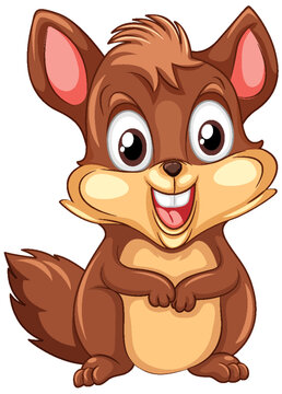 Cute squirrel cartoon character
