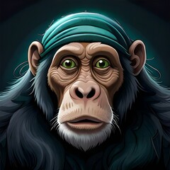 Illustration of a chimpanzee ia generate
