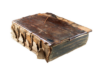 The old book isolated on white