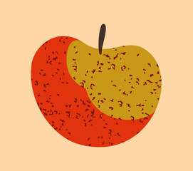 Red green apple sticker