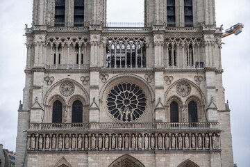 Notre Dame Cathedral ourdoor - Paris France.