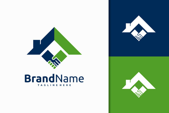 home sale logo with handshake sign