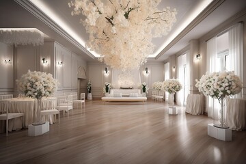 wedding hall interior created by generative AI