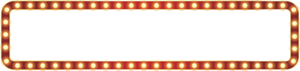 Retro lightbox vector template with lightbulb for party poster, banner advertising, promotion and sale billboard, cinema, bar show or restaurant.