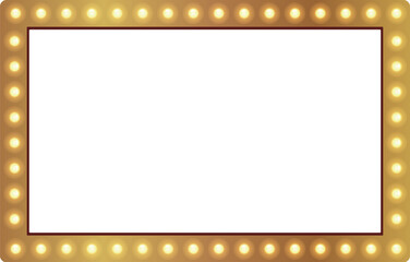 Retro lightbox vector template with lightbulb for party poster, banner advertising, promotion and sale billboard, cinema, bar show or restaurant.