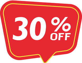 30% Discount Banner. Special offer or shopping discount banner.