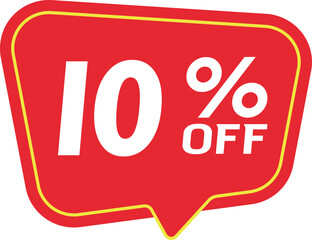 10% Discount Banner. Special offer or shopping discount banner.