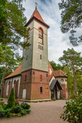 Fototapeta premium Orthodox Church of St. Seraphim of Sarov, former Lutheran Church of Raushen. Svetlogorsk. Kaliningrad region. Russia