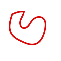 Red Abstract Shapes Outline Vectors 