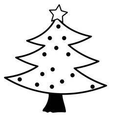 Christmas tree outline