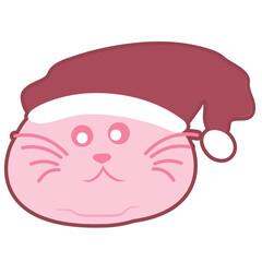 Christmas cat face