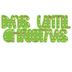 Fototapeta premium Days until Christmas word art