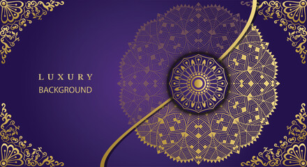 Beautiful luxury mandala design background in gold color. Decorative golden greeting card. Decoration, Decorative, Ornament, Ornamental, India, Indian, invitation, Wedding, Anniversary, Greeting card,