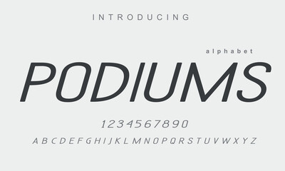 Podium font. Elegant alphabet letters font and number. Classic Copper Lettering Minimal Fashion Designs. Typography fonts regular uppercase and lowercase. vector illustration