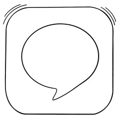 message icon, Speech Bubble outline, for websites, applications and landing pages, Technology