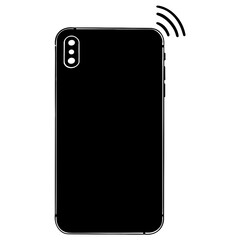 smartphone symbol outline, concept design for websites, applications and landing pages, Technology